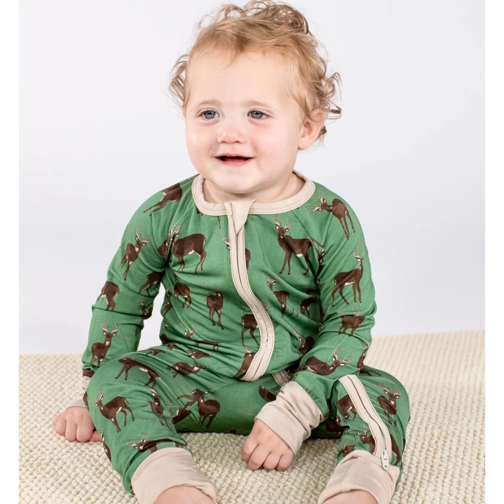 Goosies Convertible Zip Pajamas - Whitetail Deer